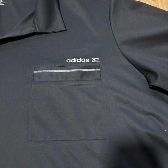Adidas | Black Polo Golf Shirt  with Front Pocket - Picture 2 of 8